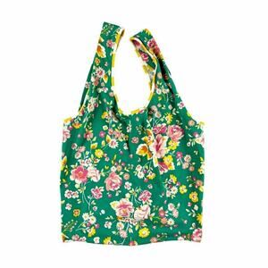 Wildflowers Happy Go Lucky Green Floral Tote Bag